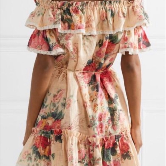 ZIMMERMANN Laelia ruffled Floral linen dress - Picture 8 of 10